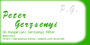 peter gerzsenyi business card